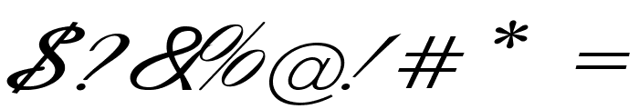 Calligri-ExpandedItalic Font OTHER CHARS