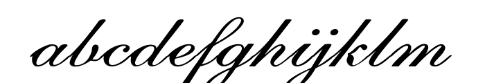 Calligri-ExpandedItalic Font LOWERCASE