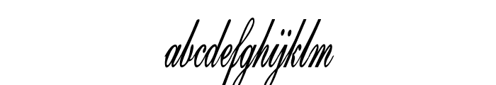 Calligri-ExtracondensedBoldIt Font LOWERCASE