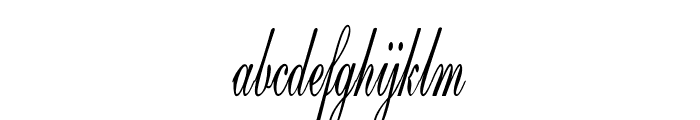 Calligri-ExtracondensedItalic Font LOWERCASE