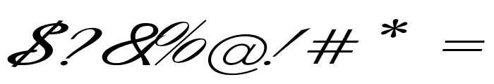 Calligri-ExtraexpandedItalic Font OTHER CHARS