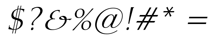 Cally 721 Italic Font OTHER CHARS