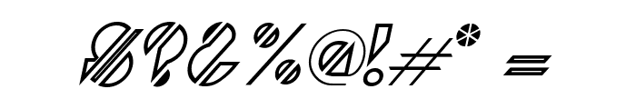 Cane Hollow Italic Font OTHER CHARS