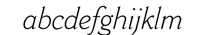 CantoriaMTStd-LightItalic Font LOWERCASE