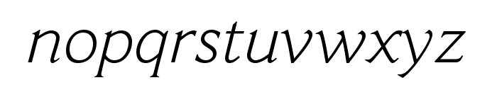 CantoriaMTStd-LightItalic Font LOWERCASE