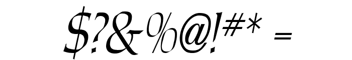 Carla Thin Italic Font OTHER CHARS