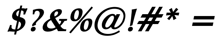 Carmine Bold Italic Font OTHER CHARS