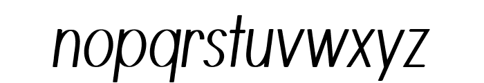 Castor-CondensedItalic Font LOWERCASE