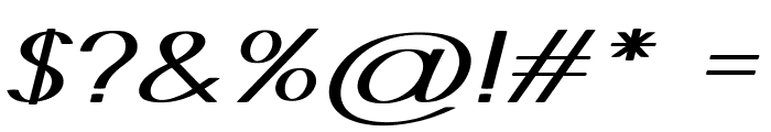 Castor-ExpandedItalic Font OTHER CHARS