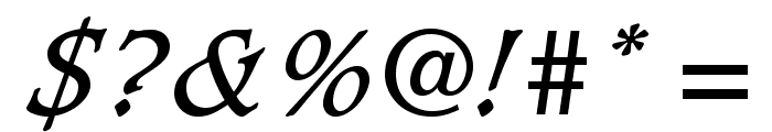 CaxtonStd-BookItalic Font OTHER CHARS