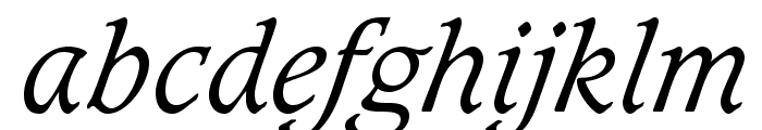 CaxtonStd-LightItalic Font LOWERCASE