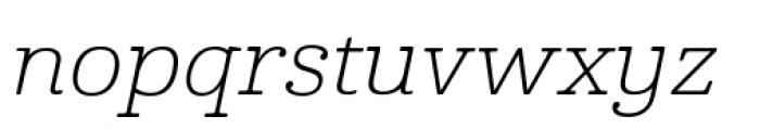 Cabrito Extended Light Italic Font LOWERCASE