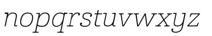 Cabrito Extended Thin Italic Font LOWERCASE