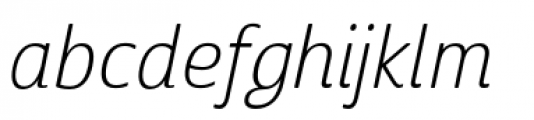 Cabrito Sans Condensed Light Italic Font LOWERCASE