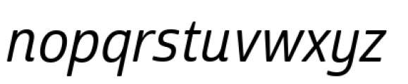 Cabrito Sans Condensed Medium Italic Font LOWERCASE