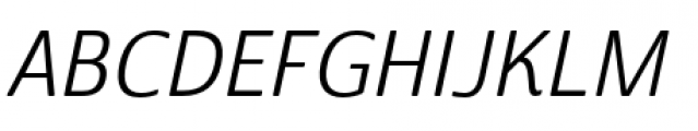 Cabrito Sans Condensed Regular Italic Font UPPERCASE