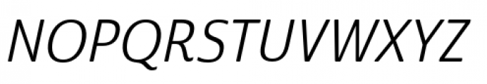 Cabrito Sans Condensed Regular Italic Font UPPERCASE