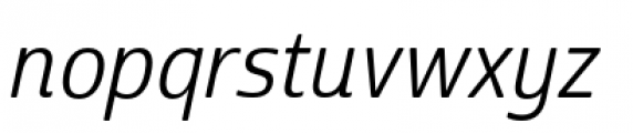 Cabrito Sans Condensed Regular Italic Font LOWERCASE
