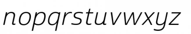 Cabrito Sans Ext Book Italic Font LOWERCASE