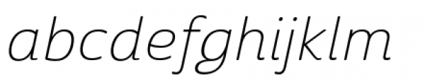Cabrito Sans Ext Thin Italic Font LOWERCASE