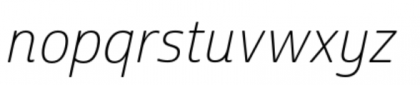 Cabrito Sans Normal Thin Italic Font LOWERCASE
