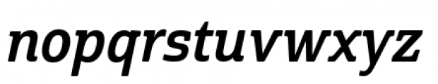 Cabrito Semi Condensed Bold Italic Font LOWERCASE