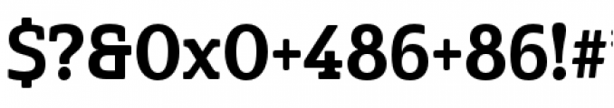 Cabrito Semi Condensed Bold Font OTHER CHARS