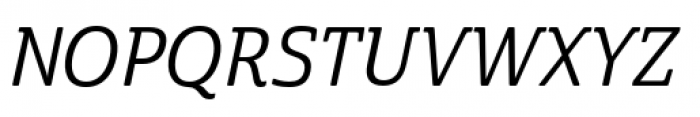 Cabrito Semi Condensed Medium Italic Font UPPERCASE