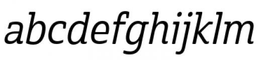 Cabrito Semi Condensed Medium Italic Font LOWERCASE