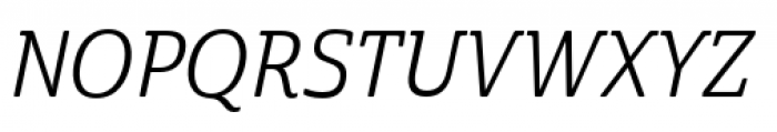 Cabrito Semi Condensed Regular Italic Font UPPERCASE