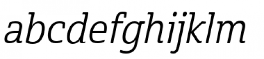 Cabrito Semi Condensed Regular Italic Font LOWERCASE