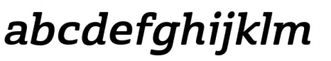 Cabrito Semi Extended Bold Italic Font LOWERCASE