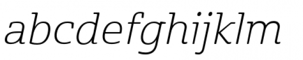 Cabrito Semi Extended Light Italic Font LOWERCASE