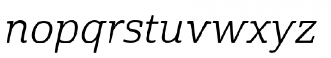 Cabrito Semi Extended Regular Italic Font LOWERCASE