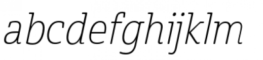 Cabrito Semi Extended Thin Italic Font LOWERCASE