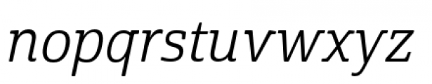 Cabrito Semi Normal Regular Italic Font LOWERCASE