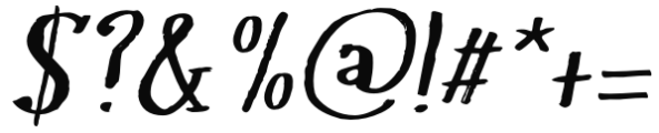 Cadora Woods Italic Font OTHER CHARS