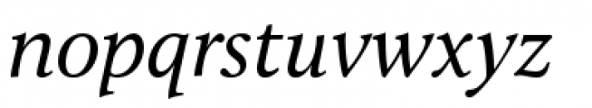 Calluna Italic Font LOWERCASE
