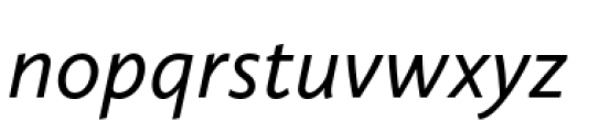Calluna Sans Italic Font LOWERCASE