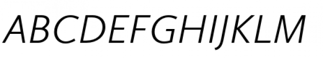 Calluna Sans Light Italic Font UPPERCASE