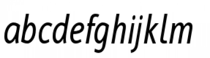 Cambridge Condensed Italic Font LOWERCASE