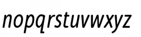 Cambridge Round Condensed Italic Font LOWERCASE