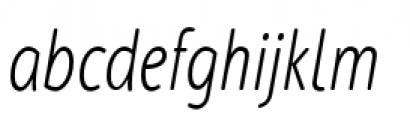 Cambridge Round Light Condensed Italic Font LOWERCASE