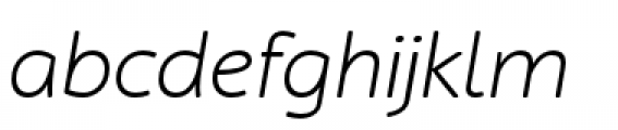 Cambridge Round Light Expanded Italic Font LOWERCASE