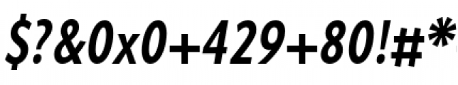 Cambridge Semibold Condensed Italic Font OTHER CHARS
