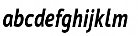 Cambridge Semibold Condensed Italic Font LOWERCASE