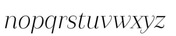 Camila Regular Italic Font LOWERCASE
