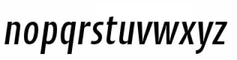 Cantiga Condensed Medium Italic Font LOWERCASE