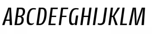Cantiga Condensed Normal Italic Font UPPERCASE