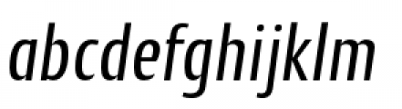 Cantiga Condensed Normal Italic Font LOWERCASE